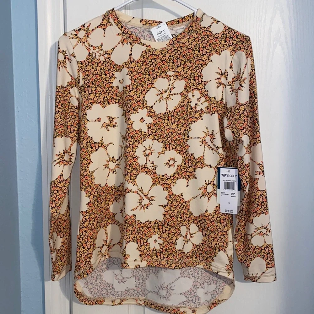 Roxy Sea Skippin Long Sleeve UPF 50 Rashguard - Picture 2 of 11